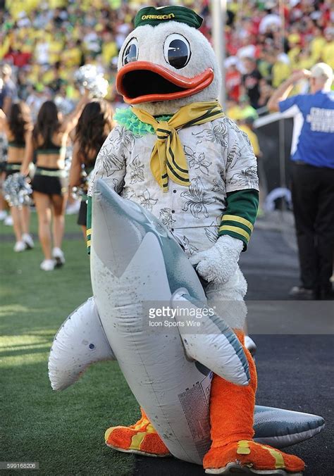 September 05, 2015 - The Oregon Ducks mascot during a non-conference ...