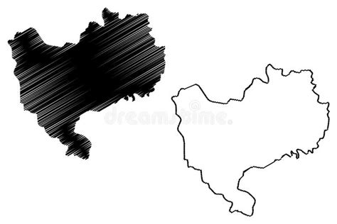 Bhiwani District Haryana State, Republic of India Map Vector Illustration, Scribble Sketch ...