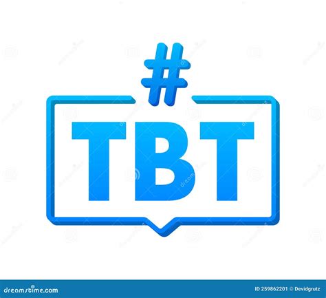 Tbt Hashtag Thursday Throwback Symbol. Vector Stock Illustration. Stock ...