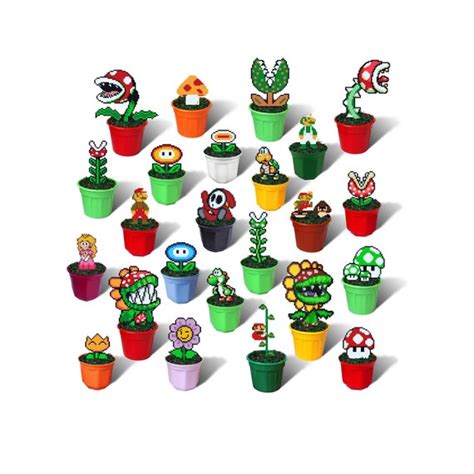 Super Mario Bros Figures Piranha Plant Mushroom Classic | Etsy