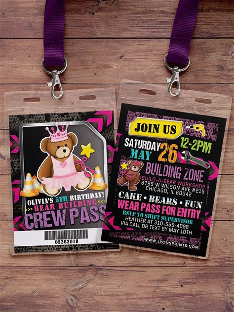 Build Bear Birthday Party Invitation, Teddy, boy birthday, girl ...