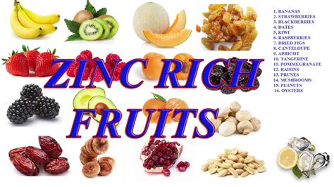 FRUITS RICH IN ZINC - YouTube
