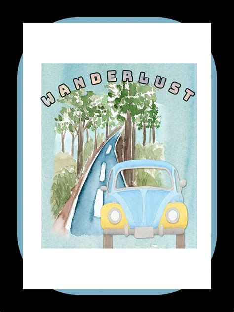 VW Bug Vintage Travel Poster Free Stock Photo - Public Domain Pictures