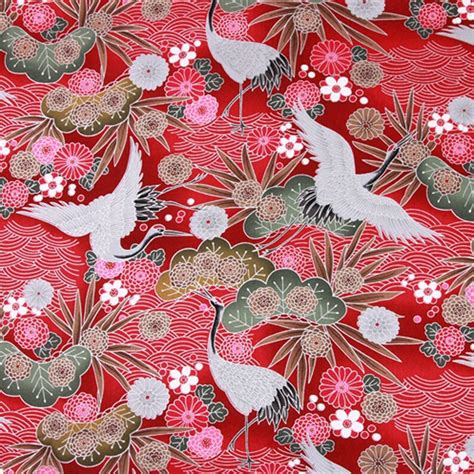 Japanese Prints Cotton Fabric Kimono Fabric Ukiyoe Prints - Etsy