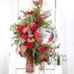 DIY Traditional Christmas Santa Wreath - Southern Charm Wreaths