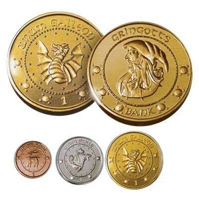 Wizarding World British Currency: Galleon(gold) = 17 Sickles Sickle (silver) = 29 Knuts Knut(cop ...