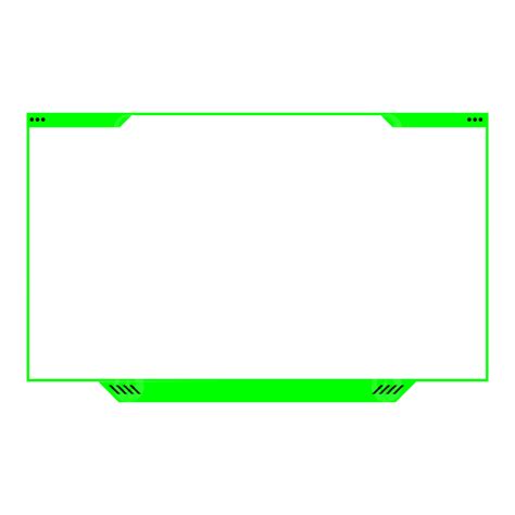 Overlays Clipart PNG Images, Frame Webcam Overlay Gaming Overlays Green ...