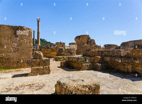 Old Carthage ruins in Tunisia Stock Photo - Alamy