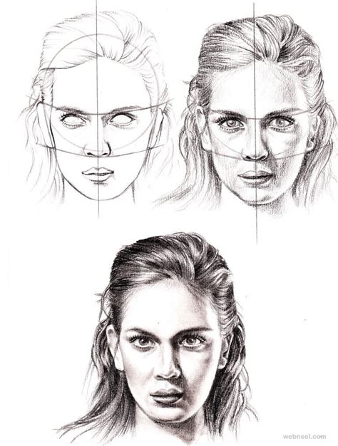 How to Draw a Face - 25 Step by Step Drawings and Video Tutorials