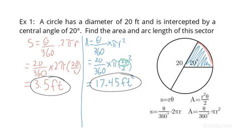 How to Find Arc Length and Area of a Sector of a Circle | Geometry ...