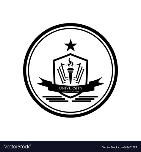 University and academy icons emblems or shields Vector Image