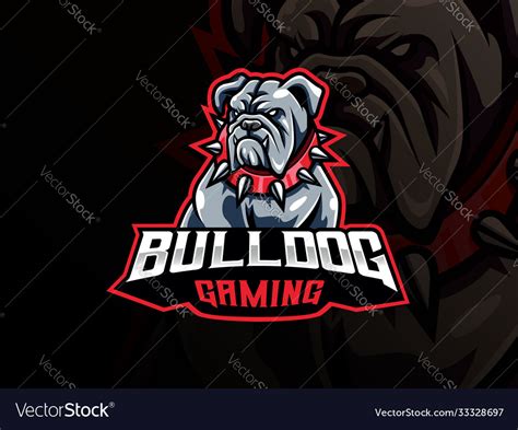 Bulldog mascot sport logo design Royalty Free Vector Image