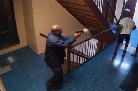 Shocking moment man and his stepson are shot to d3ath by neighbour over noise in their apartment ...