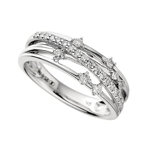 Beaverbrooks 9ct White Gold Diamond Set Ring | White gold, White gold ...