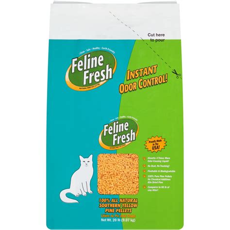 Feline Fresh Natural Pine pellet cat litter 20 pounds - Walmart.com ...