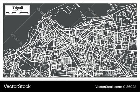 Tripoli libya map in retro style Royalty Free Vector Image