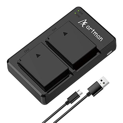 Artman LP-E10 Battery and USB Dual Battery Charger for Canon EOS Rebel T7 T6 T5 T3 T100, Kiss ...