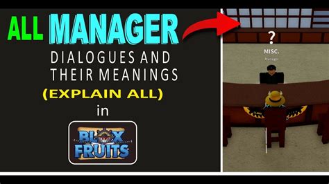 All Manager Dialogues and Their Meanings in BLOX FRUITS | Explain all ...