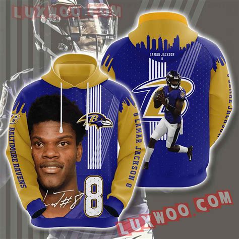 Baltimore Ravens Nfl Custom All Over Print 3d Pullover Hoodie V17 - Luxwoo.com