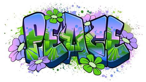 Peace in Graffiti Art 4684690 Vector Art at Vecteezy