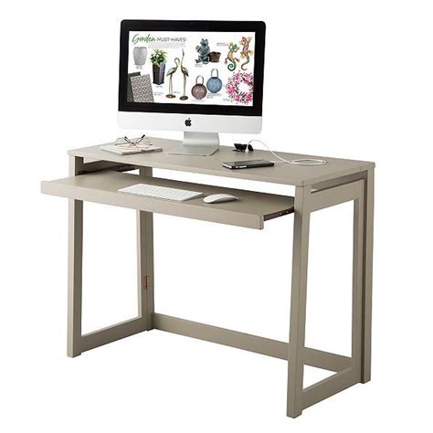 Folding Desk with Keyboard Tray & USB Port | Improvements | Desk with ...