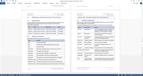 Database Design Document Template – Software Development Templates, Forms & Checklists