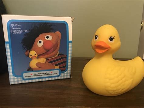 Vintage Playskool 1985 Ernie’s Rubber Duckie in Original Box Sesame Street | eBay | Sesame ...