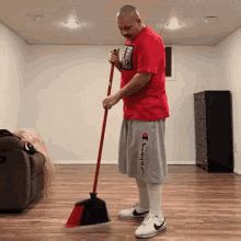 Sweeping Chores Sticker - Sweeping Sweep Chores - Discover & Share GIFs