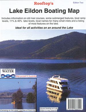 Lake Eildon Boating Map Rooftop LAMINATED - Maps, Books & Travel Guides