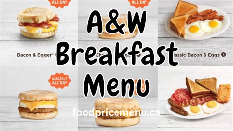 A&W Breakfast Menu (2023)