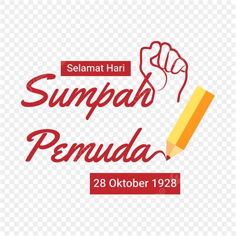 Hari Sumpah Pemuda Vector Hd PNG Images, Lettering Text Hari Sumpah Pemuda 28 Oktober 1928 ...