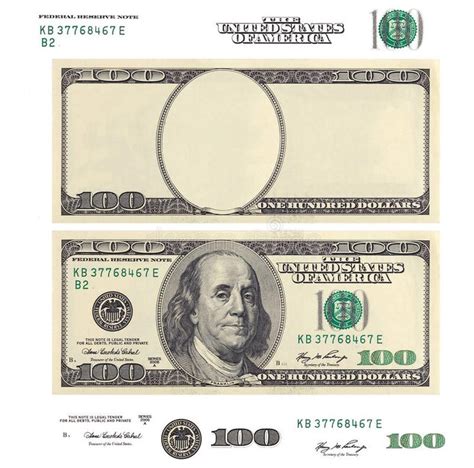 Photo about Clear 100 dollar banknote template and elements. See my other works in portfolio ...