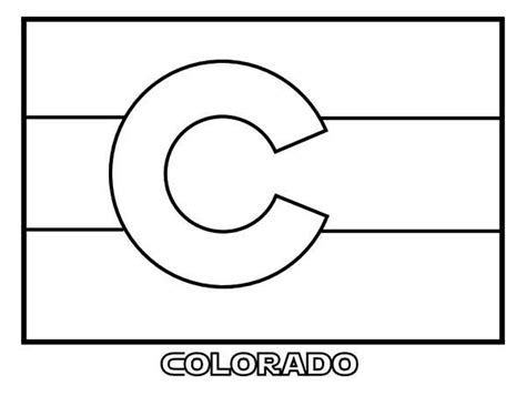 State Flag of Colorado Coloring Page: State Flag of Colorado Coloring ...