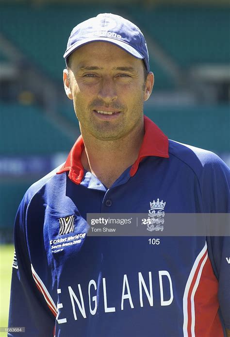 News Photo : England captain Nasser Hussain poses with the... | World cup shirts, England ...