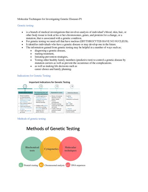 Molecular Techniques for Investigating Genetic Diseases P1 - • For ...