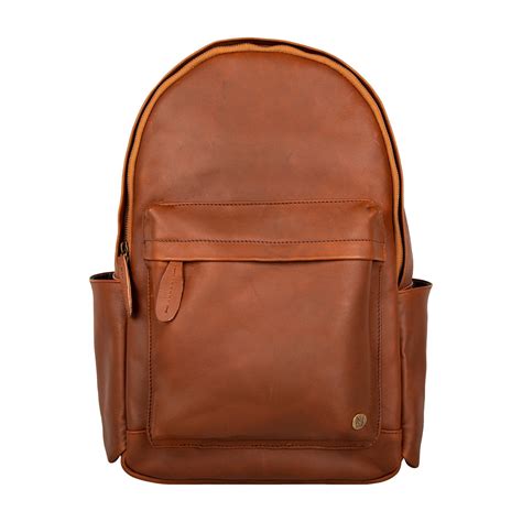 Classic Brown Leather Backpack with 15" Laptop Capacity – MAHI Leather