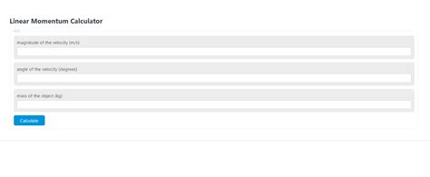 Linear Momentum Calculator - Calculator Academy