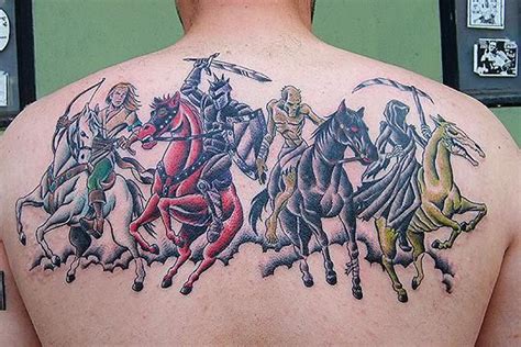 Four Horsemen Of The Apocalypse Full Sleeve Tattoo