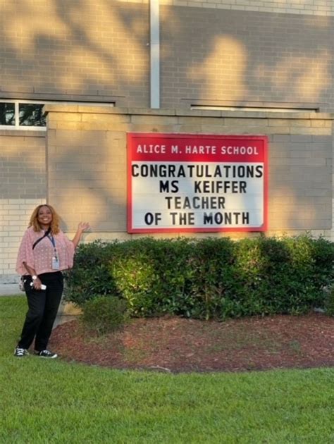 Teacher Of The Month - Alice M. Harte