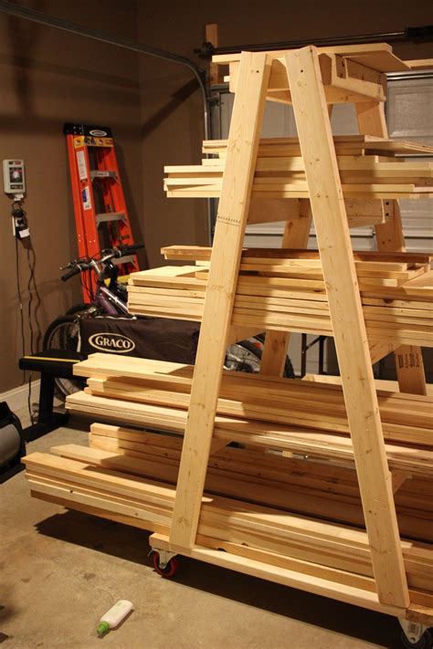 DIY Mobile Lumber Rack (Plans by Rogue Engineer) - Handmade with Ashley | Lumber storage, Lumber ...