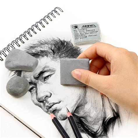 Maries Plasticity Rubber Soft Eraser Wipe highlight Kneaded Rubber For Art Pianting Design ...