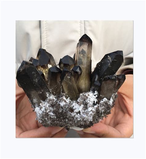 Crystal Cluster Smoky Quartz Crystal Smokey Quartz Cluster - Etsy