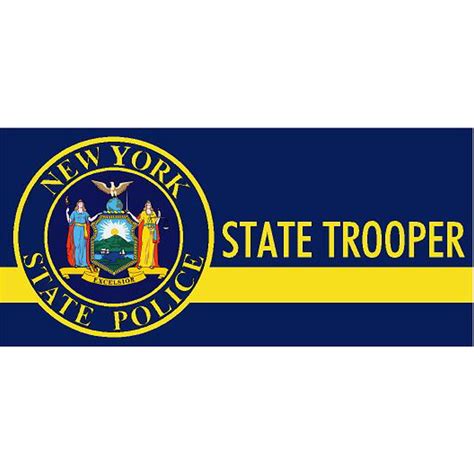 New York State Police State Trooper Banner - Vinyl Sticker at Sticker Shoppe