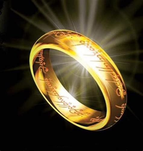 Male Gift Midi Ring Tungsten One Ring of Power Gold the Lord of Ring ...