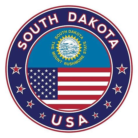 South Dakota, South Dakota t-shirt, South Dakota sticker, circle, South ...