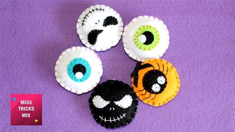 Halloween Felt Ornaments - DIY: How to make easy Halloween Felt Ornaments / Halloween Crafts ...