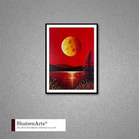 Red Moon Painting at Rs 3500 in Shamli | ID: 2850893957630