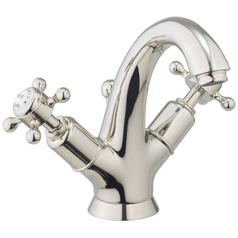 Crosswater Belgravia Crosshead Nickel Highneck Basin Mixer Tap | HG112DPN