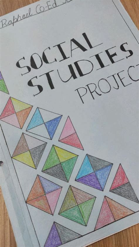 Cover page for projects , social studies cover page | Book art projects ...