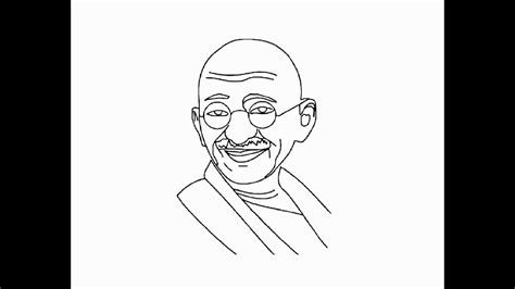 Pencil Mahatma Gandhi Drawing Images - bmp-point